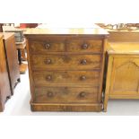 Victorian mahogany chest of 2 over 3 drawers, 45ins. x 41¾ins. x 21ins.