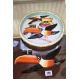 Advertising Guinness: Australian Carlton ware Toucan's a graduated pair 8ins and 6ins. plus a "My
