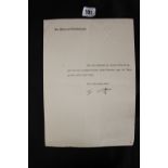 WWII/Third Reich Captain John Hodge Archive: Hitler stationary from the Fuhrer " I give you my