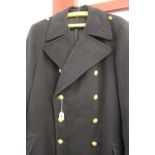 Militaria: Post war German Kriegsmarine Officers greatcoat.