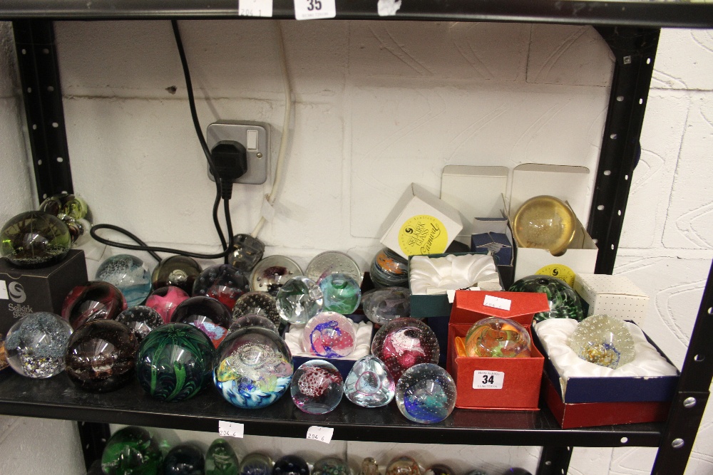 20th cent. Paperweights: Caithness, Selkirk plus C11C Langham some boxed most sphere shape, 1 x