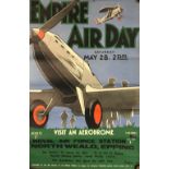Aircraft/ Royal Air Force: Lithograph in colours by Peckham for the Empire Day May 1938 at RAF North