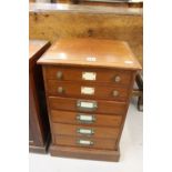 Early 20th cent. Mahogany 6 drawer specimen chest of drawers.