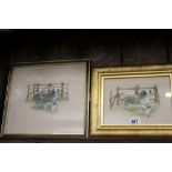 Lesley Anne Ivory: 1934 Watercolours a study of Jacob Sheep both signed 1 x 8ins. x 6ins plus 1 x