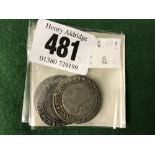 Numismatics: Elizabeth I silver sixpence 1578 MM Cross x 4. (4).