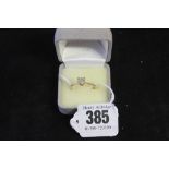 Hallmarked Gold: 9ct. Solitaire uncut diamond ring 1.8g. ½ caret, (approx).