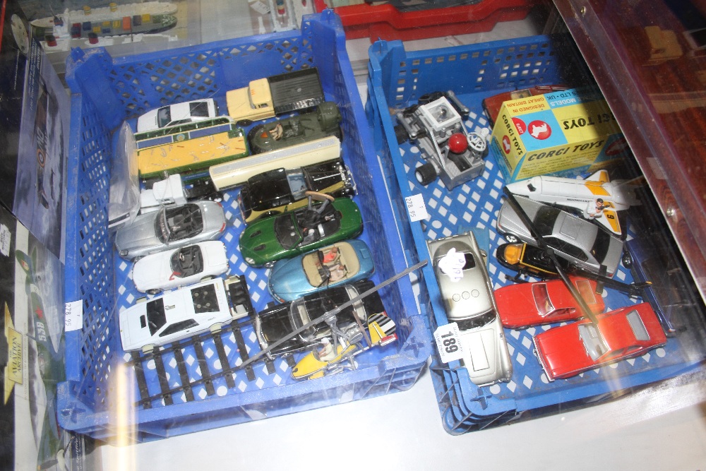 Toys: James Bond Diecast and other cars and vehicles from the Bond films. (2 Trays 23 in total).