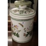 20th cent. Ceramics: Portmeirion "Botanic Garden" wild rose bread crock storage bin, Helleborus