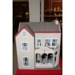 Toys: Honeychurch Dolls House in the style of an Edwardian Villa, with antique shop below. Double