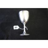 Hallmarked Silver: Christening goblet indistinct marks 1882, maker E.C.B. London. 3ozs.