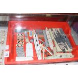 Toys: Diecast Minic and Tri-ang Quayside Harbour sets, H.M.S. Bulwark, Bismarck, Yamato, R.M.S.