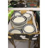 20th cent. Ceramics: Arabia, "Anemone" service by Raija Vosikinen Finland - dinner plates x 18 and