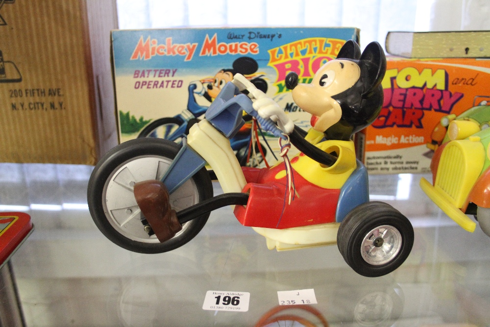 Toys: Mickey Mouse little Big Wheel toy in excellent condition - boxed.