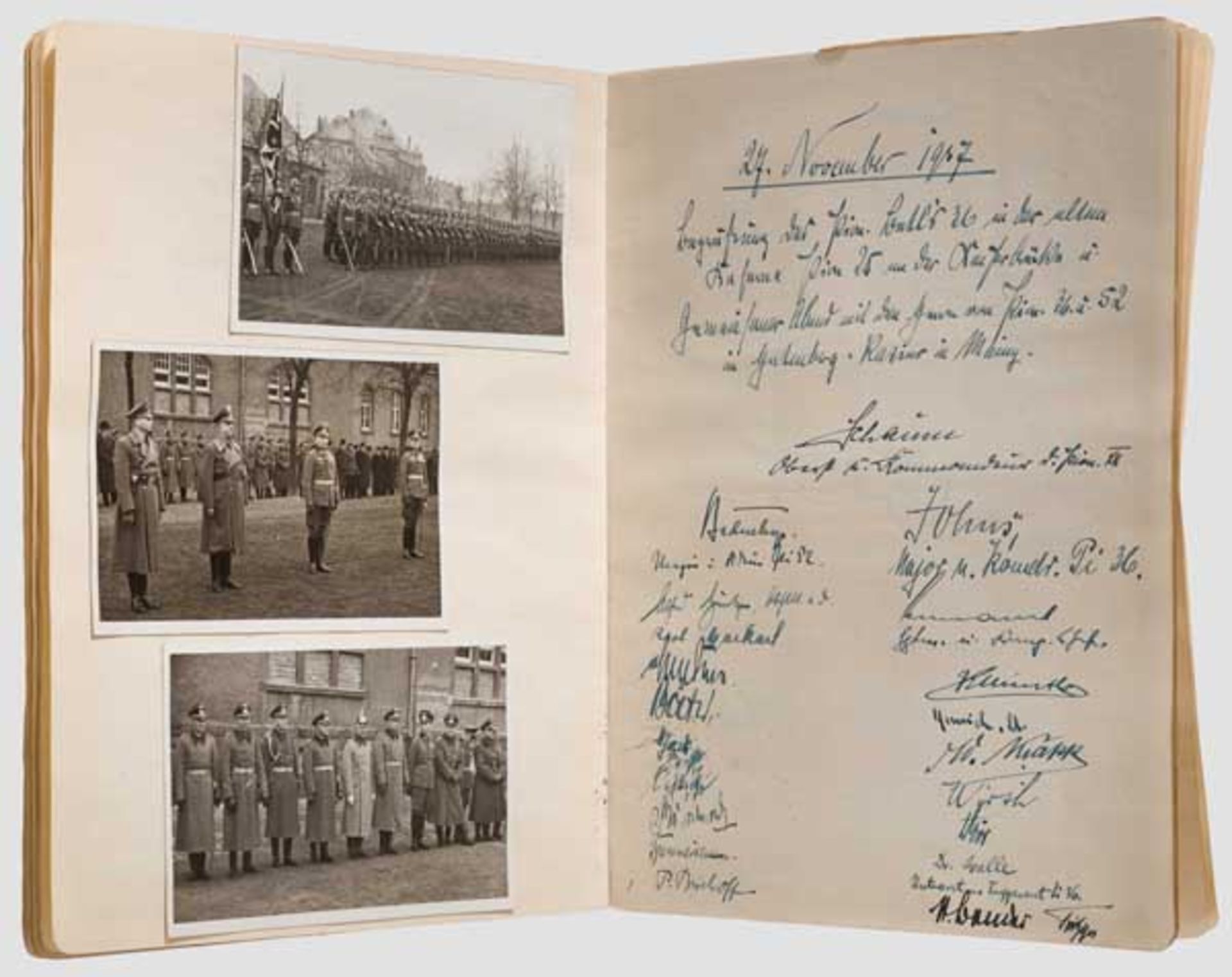 Gästebuch des 2. Nassauischen Pionier-Bataillons Nr. 25 bzw. der späteren Nr. 36 der Wehrmacht Das