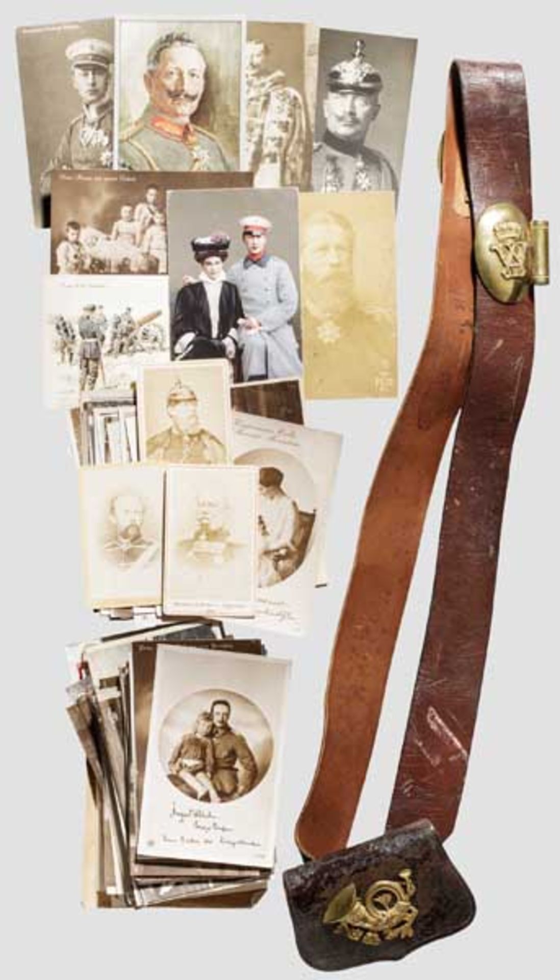 Kartuschkasten und Bandelier für Jagdbedienstete unter Kaiser Wilhelm II. Kartuschbehälter aus
