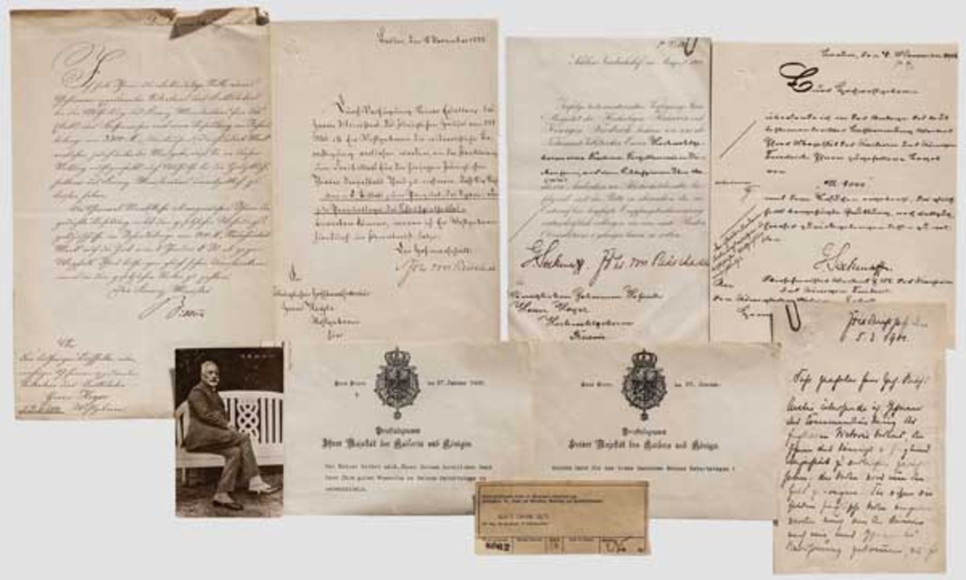 Kaiser Wilhelm II. - Schachspiel "Siebenjähriger Krieg" Farbig handbemalte Zinnfiguren in den - Bild 3 aus 4