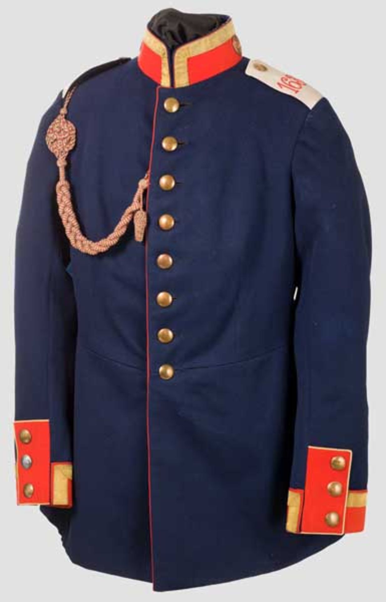 Uniformrock eines Unteroffiziers im Schleswig-Holsteinischen Infanterie-Regiment Nr. 163, um 1900