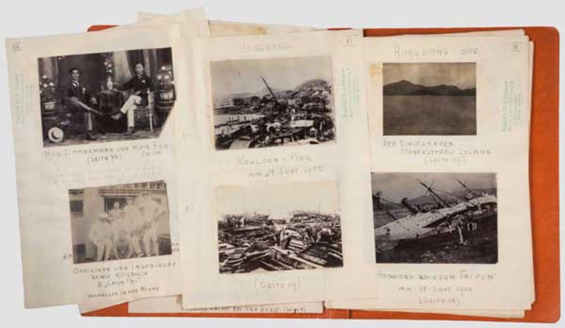 Marine- und Kolonien-Nachlass des Kapitäns Wilhelm Justus Heuser - Fotoalben China und Tsingtau, - Bild 3 aus 10