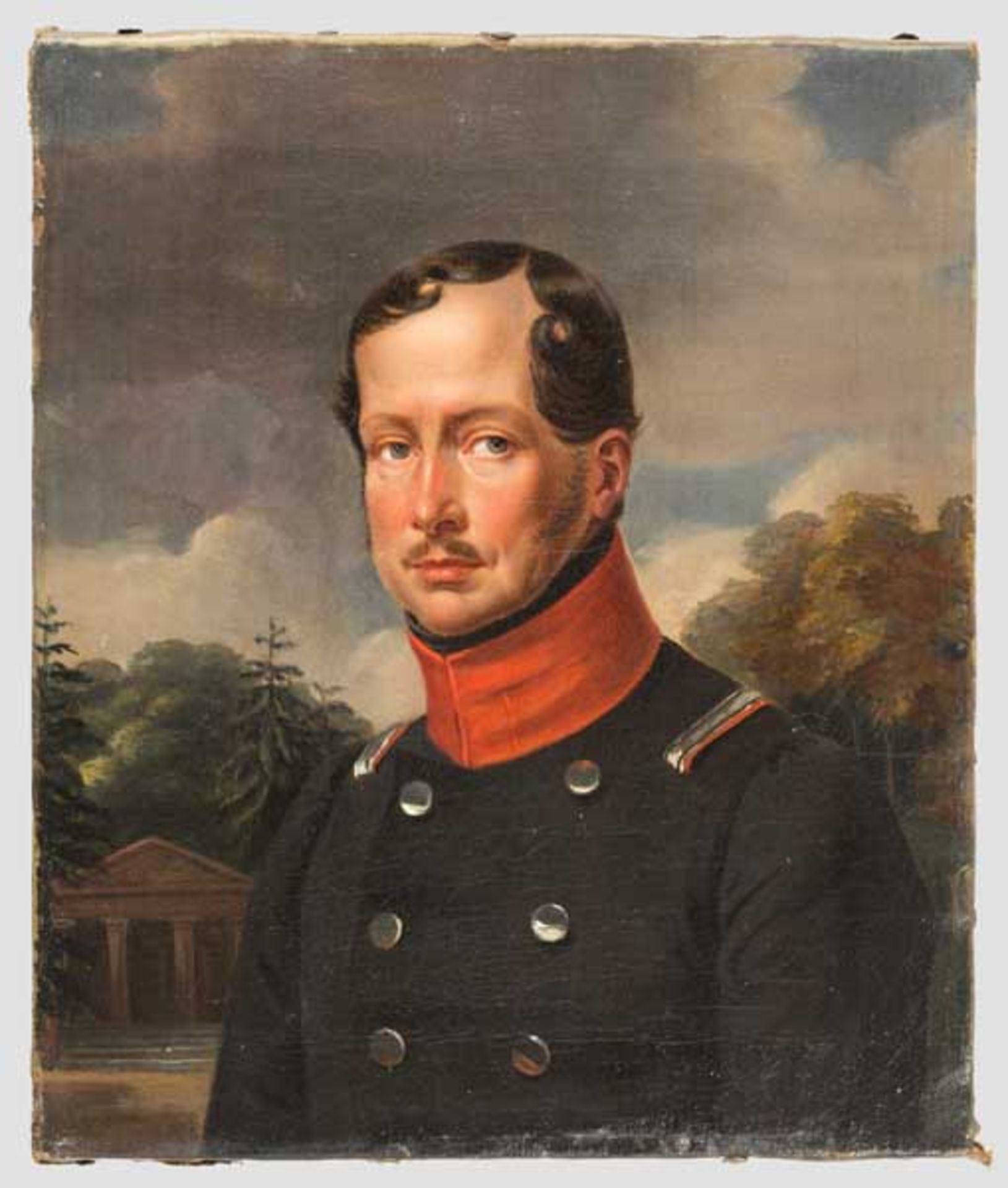 König Friedrich Wilhelm III. - Portraitgemälde, Anfang 19. Jhdt. Öl auf Leinwand, unsigniert,