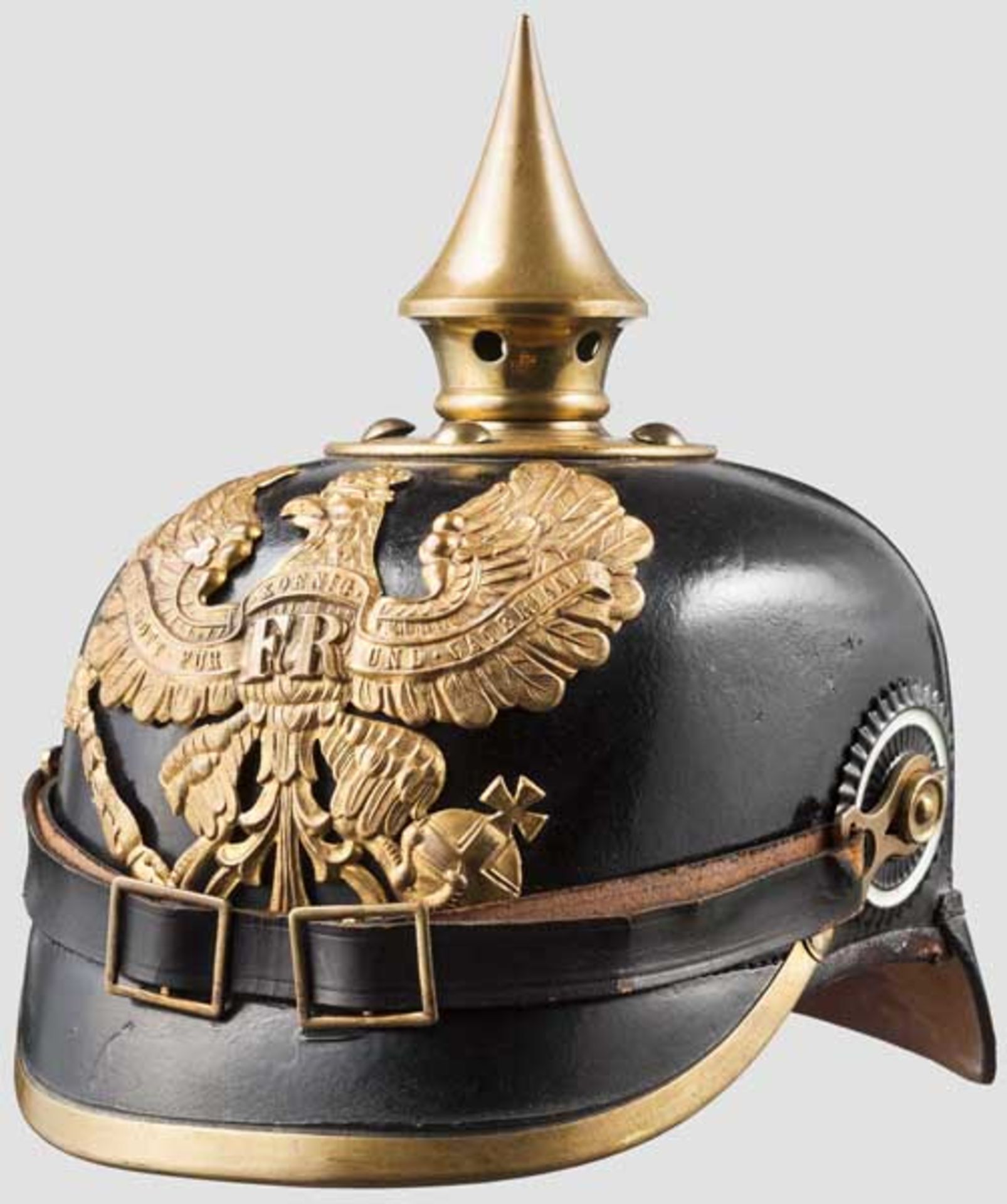 Helm für Mannschaften des Infanterie-Regiments Graf Werder (4. Rheinisches) Nr.30 Kammerstück.
