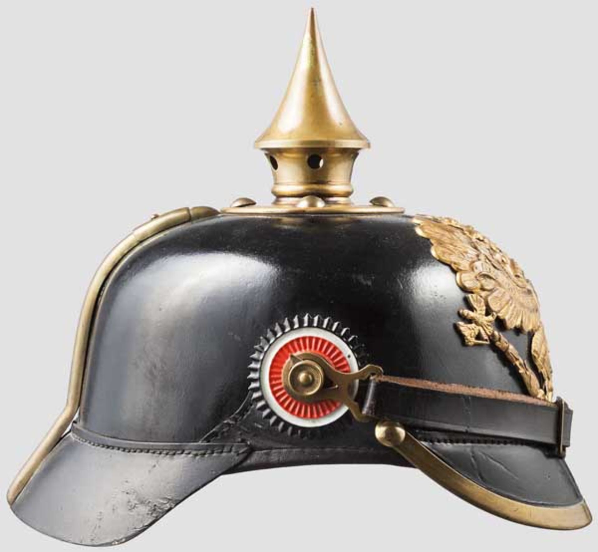 Helm für Mannschaften des Infanterie-Regiments Graf Werder (4. Rheinisches) Nr.30 Kammerstück. - Bild 2 aus 3
