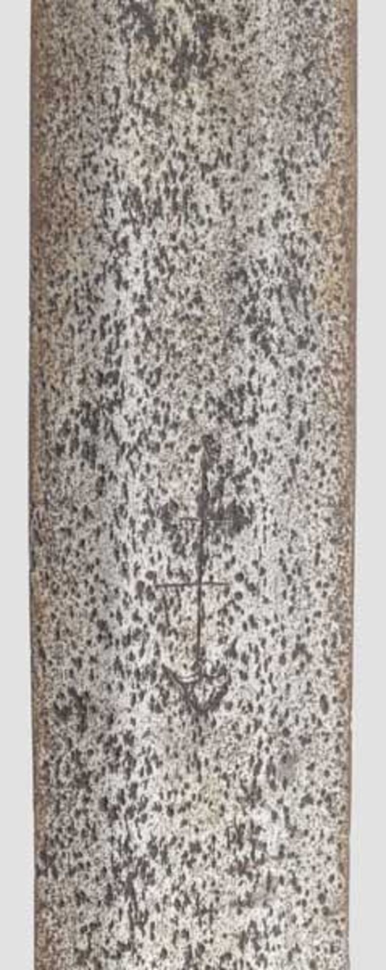 Großer Kampfbidenhänder, süddeutsch um 1510/20 Breite, zweischneidige Klinge mit beidseitiger - Bild 6 aus 6
