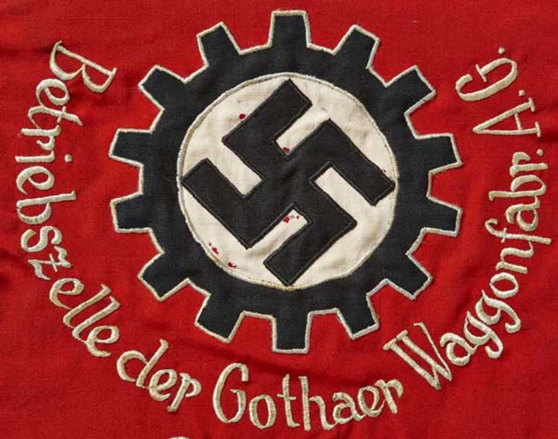 DAF Trompeten-Banner und Schellenbaum-Flagge Zusammengehöriger Banner (Maße 48 x 48 cm) und - Bild 4 aus 7