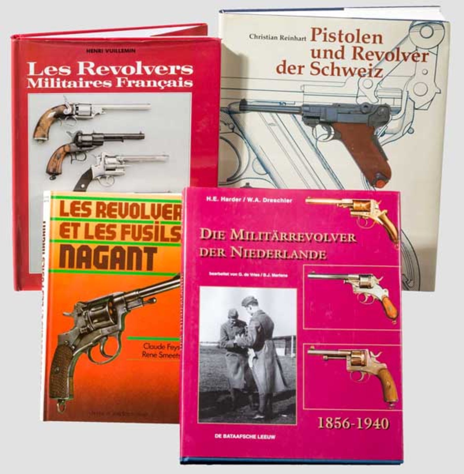 Vier Bücher zu Revolver verschiedener Länder Feys, Claude, Les revolvers et les fusils Nagant, 1982,