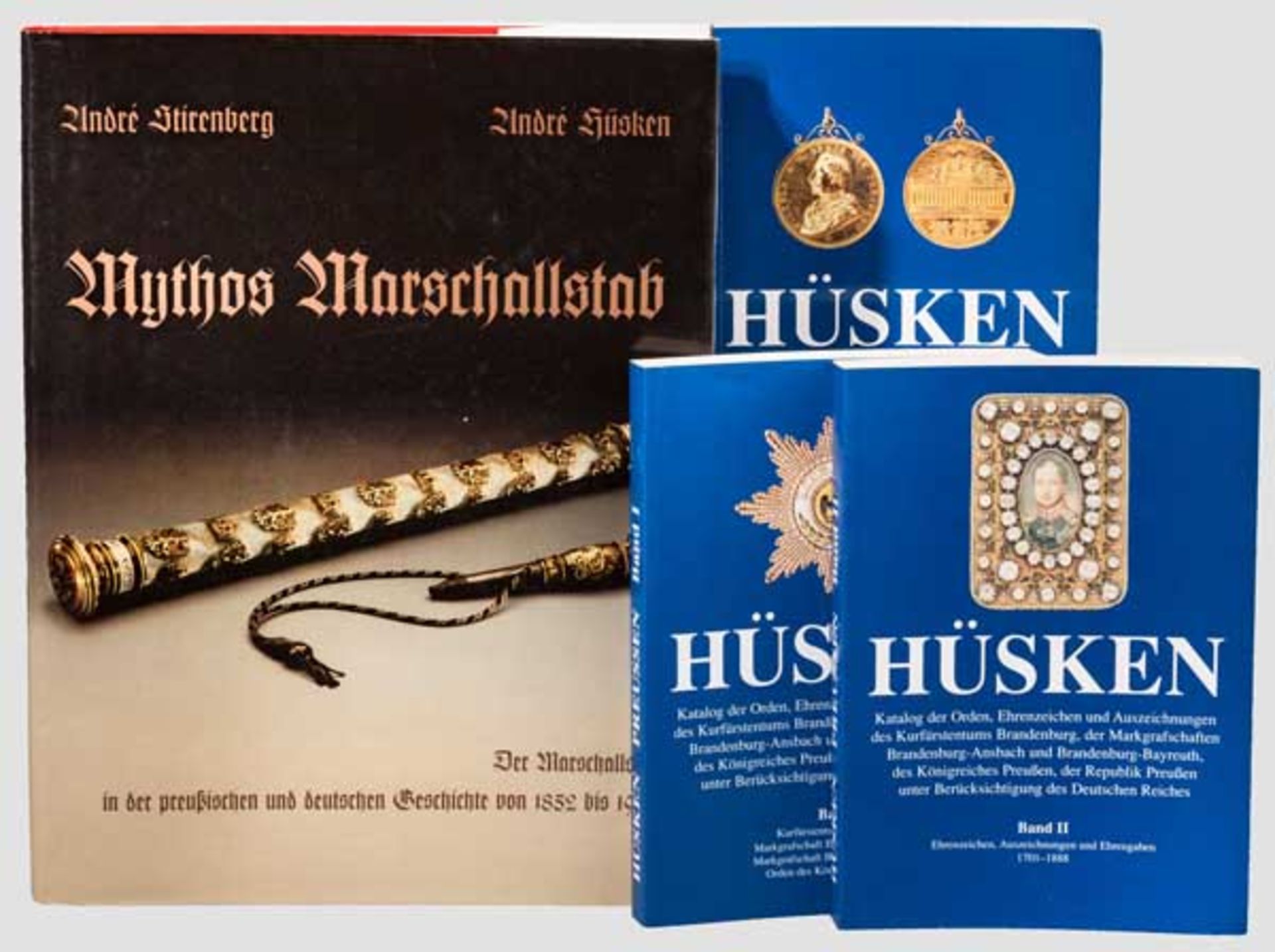 Konvolut Fachliteratur Buch "Mythos Marschallstab" von André Hüsken, mit Widmung. Dazu der