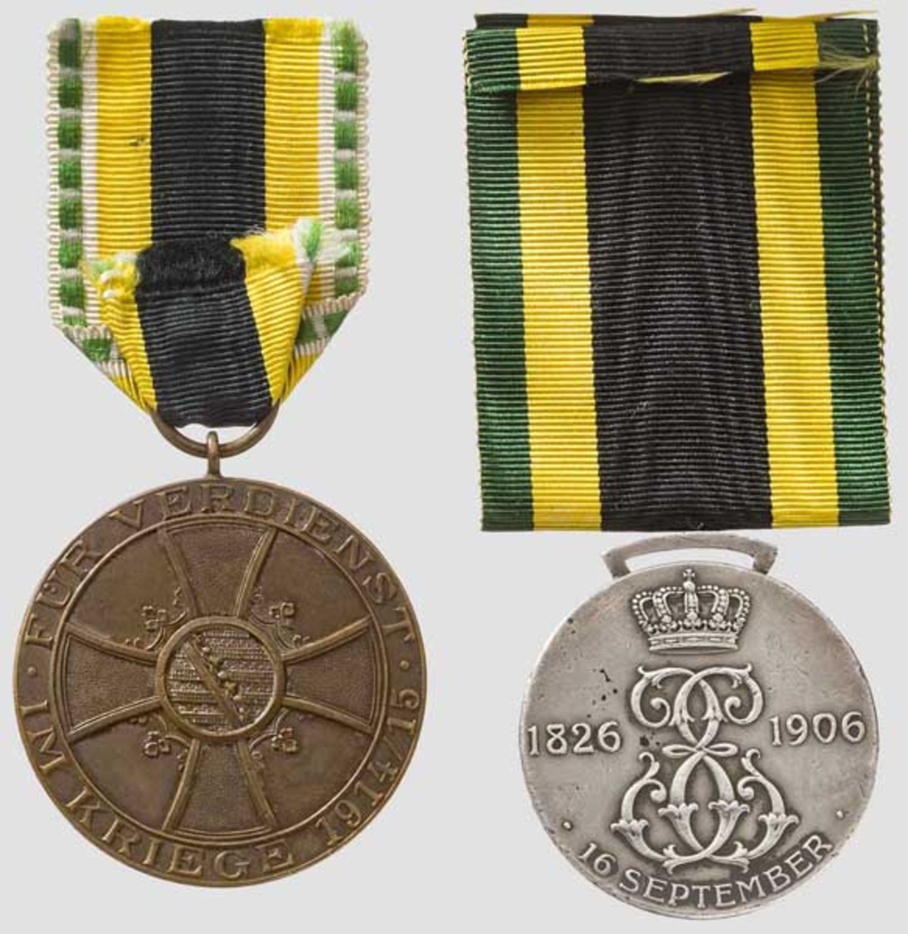 Herzog Ernst-Medaille 1906, im Etui In Silber geprägte Medaille (Schläge) von "M.HASEROTH" für - Bild 2 aus 2