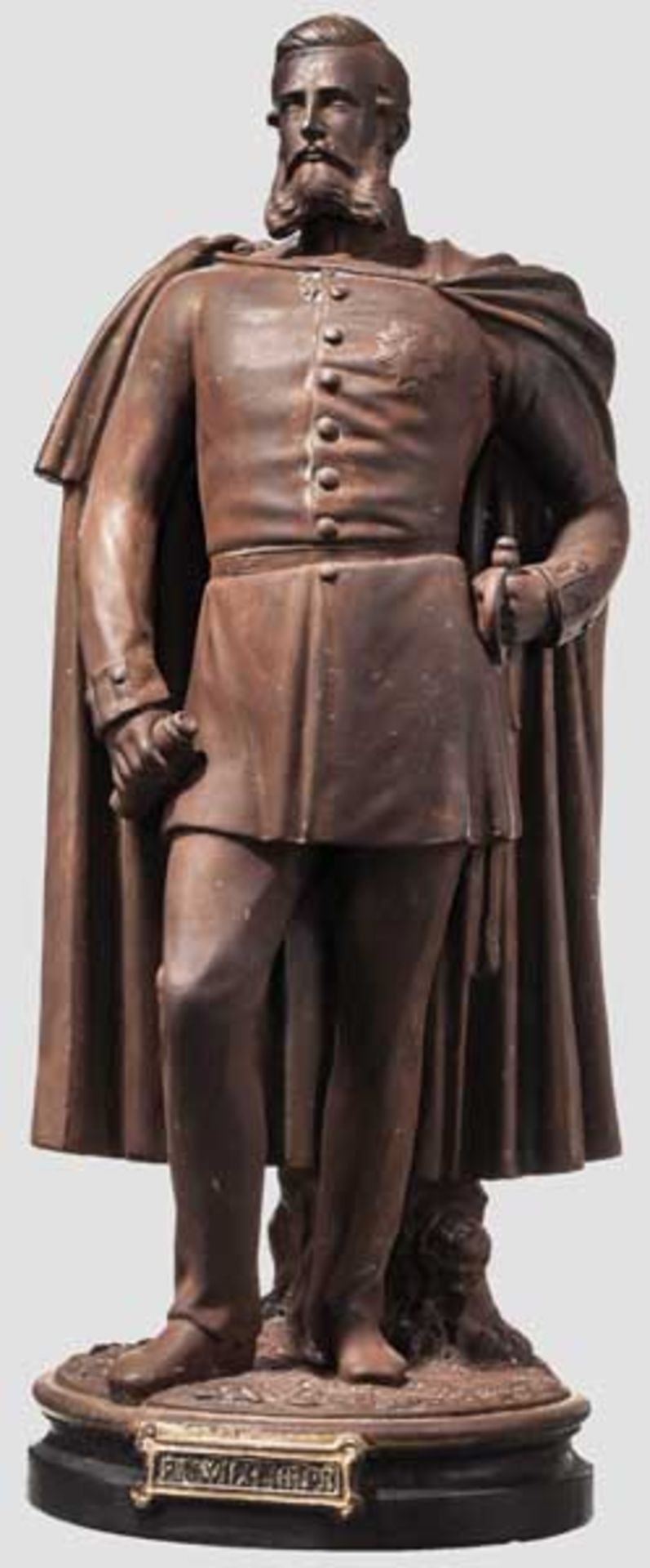 Kaiser Friedrich III. von Preußen - Künstler-Figur Aus gebranntem Ton. Imposante Darstellung des