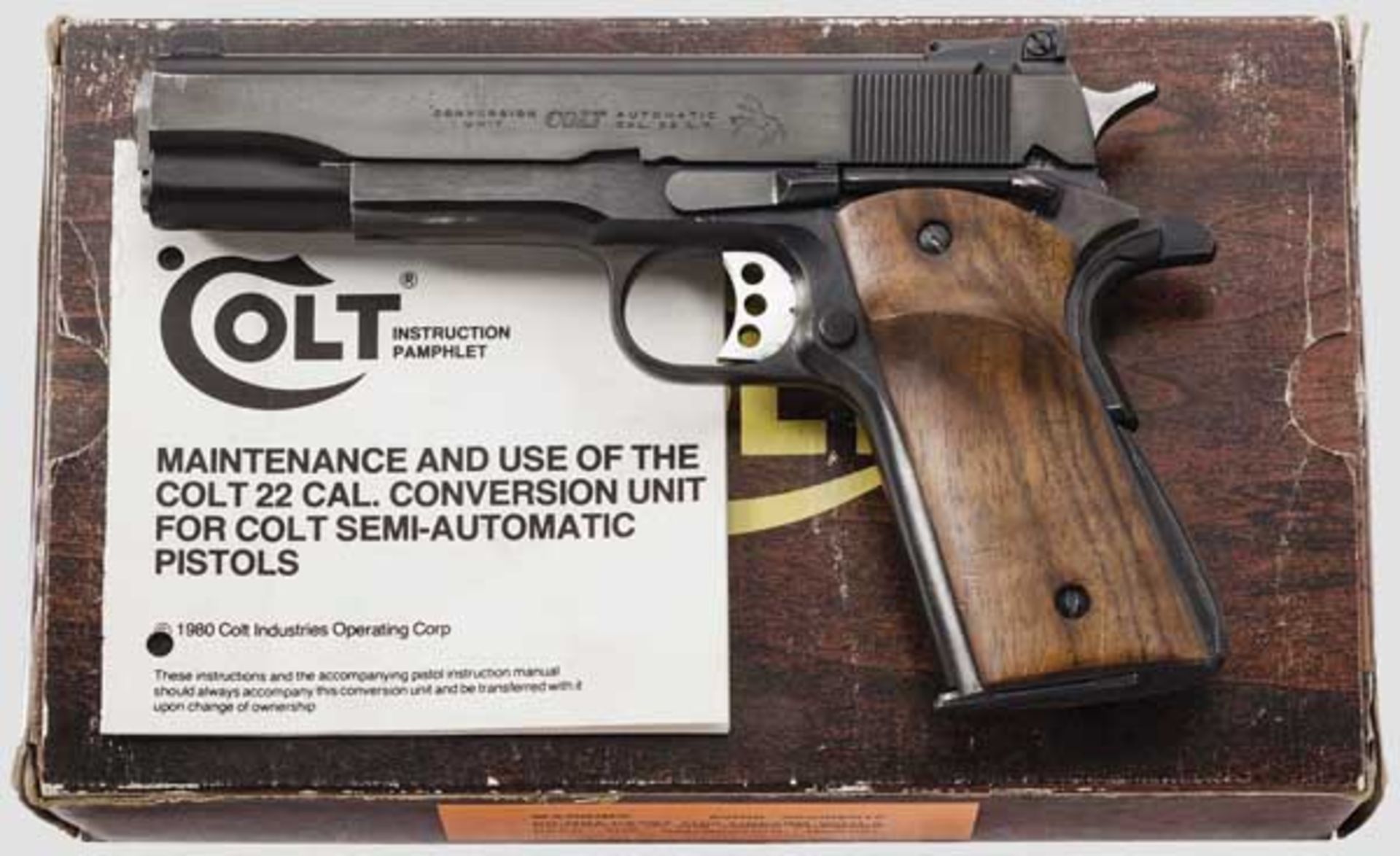 Colt 22-45 Conversion Unit, im Karton Kal. .22 l.r., Nr. 609792. Blanker Lauf, Länge 5".