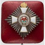 Roter Adler Orden - Stern zur 2. Klasse mit Eichenlaub im Etui In Silber gefertigter, vierstrahliger
