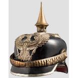 Helm für Offiziere der Dragoner-Regimenter 4 - 6, 10, 12 oder 15 um 1910 Schwarz lackierte (kleine