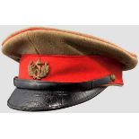 Schirmmütze für Offiziere der Kaiserlichen Garde im 2. Weltkrieg Korpus aus braungrünem Wolltuch (
