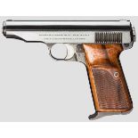 Pistole Bernadelli, Prototyp? Kal. 9 mm Lungo + Parabellum, Nr. 83. Blanker Lauf, Länge 95 mm.