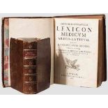 Castelli, Bartholomaei "Lexicon Medicum Graeco-Latinum", Leipzig 1713 Titelkupfer, 788 S. in