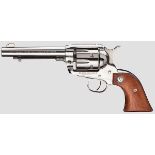 Ruger Vaquero, vernickelt Kal. .357 Mag., Nr. 58-14622. Blanker Lauf, Länge 4-3/4". Sechsschüssig.