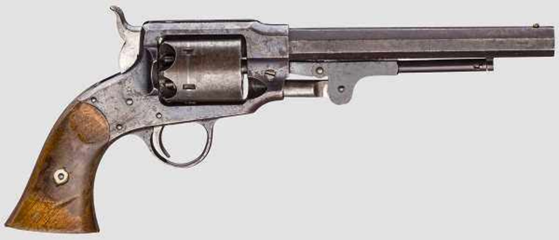 Perkussionsrevolver, Rogers & Spencer, Nr. 1645, mit Tasche Kal. .44, Nummer 1645, nummerngleich.