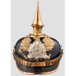 Helm eines Fähnrichs im I. oder II. Bataillon des Braunschweigischen Infanterie-Regiments Nr. 92