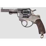 Offiziersrevolver M 1874, mit "Etui Jambon" Kal. 11 mm, Nr. N3319. Nummerngleich inkl. Schrauben.