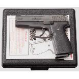 Kahr Mod. K 9, in Box Kal. 9 mm Luger, Nr. AD0583. Blanker Polygonlauf, Länge 3-1/2".