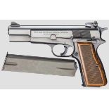 FN HP Mod. Sport Kal. 9 mm Luger, Nr. 77C47441. Blanker Lauf. 13-schüssig. Gültiger Beschuss.