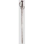 Schwert mit frühem Bügelgefäß, Oberitalien um 1530/40 Kräftige, zweischneidige Klinge mit