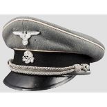 Schirmmütze zur feldgrauen Uniform für Mannschaften/Unterführer Feldgrauer Wollfilz (Mottenspuren)