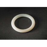 A Fine Jade Bangle, Qing Dynasty 清代玉手鐲 （圓口） External diameter 7.8 cm, inner diameter 5.6 cm. 外徑 7.