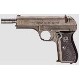 CZ Mod. 27, Code "fnh", mit Schalldämpferlauf Kal. 7,65 mm, Nr. 450066. Nummerngleich. Blanker,