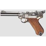 Parabellum Mauser Mod. 06/73, Sport-Match Kal. 9 mm Luger, Nr. 11.010687. Nummerngleich. Blanker,