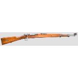 Kurzgewehr Husqvarna Mod. 38 Kal. 6,5 x 55, Nr. 613144. Nummerngleich. Blanker Lauf. Fünfschüssig.