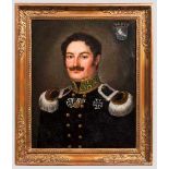 Portraitgemälde für Majore der Jäger der Befreiungskriege Öl auf Leinwand, Portrait in Uniform mit